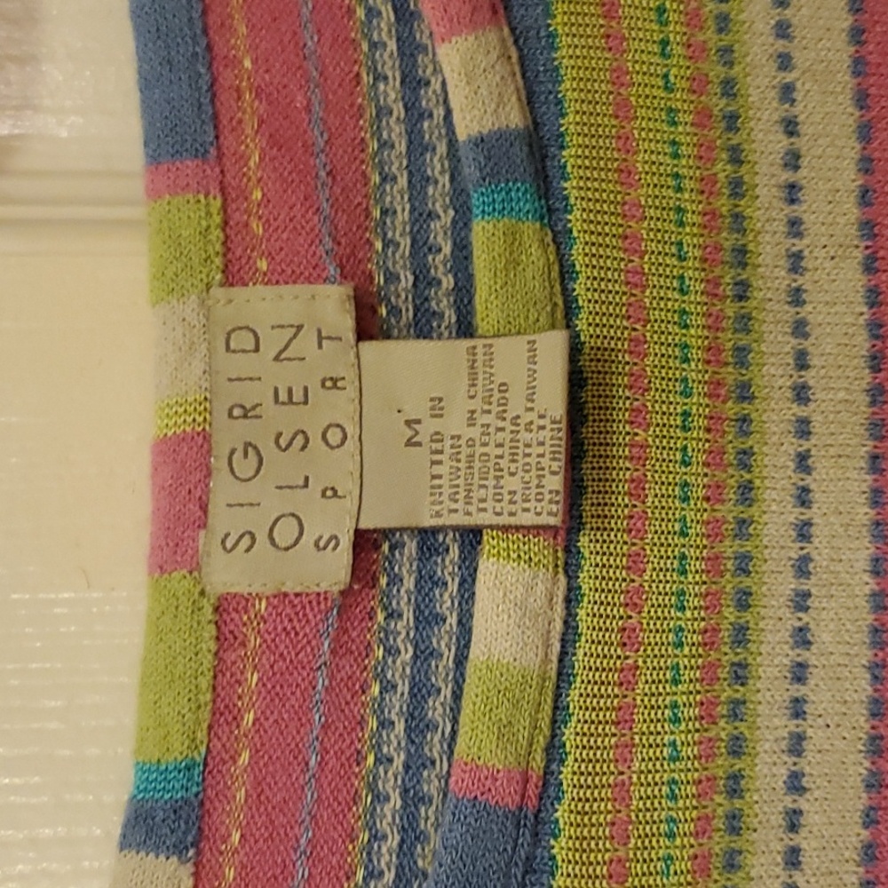 Sigrid Olsen striped sweater size M - Picture 3 of 7